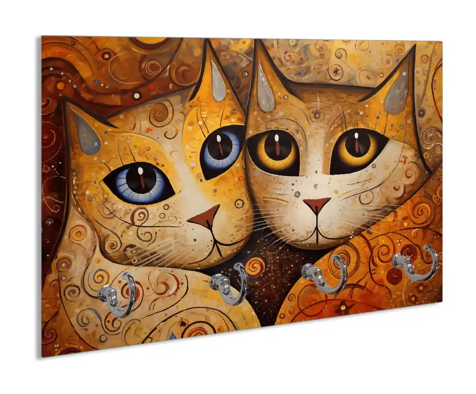 Kostenfreie Lieferung Schlüsselbrett Goldene Katzen