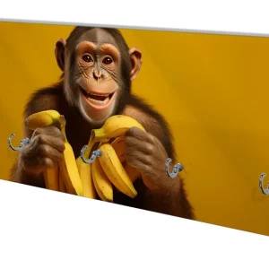 Ausverkauf Wandgarderobe aus Glas Glücklicher Bananenfan