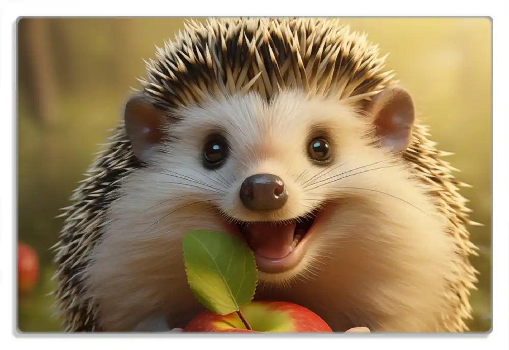 Beliebt Frühstücksbrettchen Lächelnder Igel mit Apfel 1 Stück