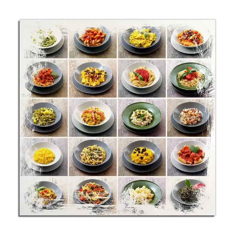 Garantierte Lieferung Holzbild Italienische Pasta 50 x 125 cm