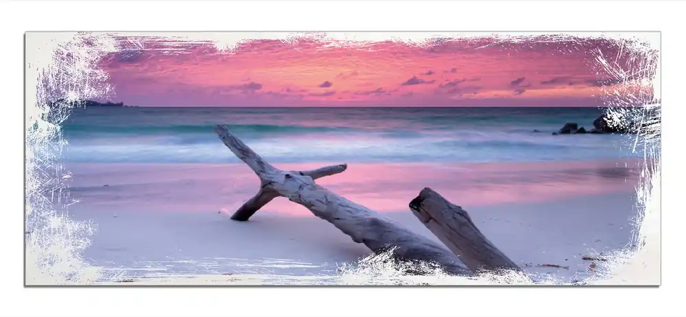 Holzbild Abendhimmel bei Sonnenuntergang 40 x 40 cm Mega-Angebot