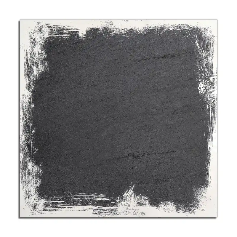 Highlight Holzbild Schwarze Schiefertafel Optik - Steintafel 40 x 40 cm