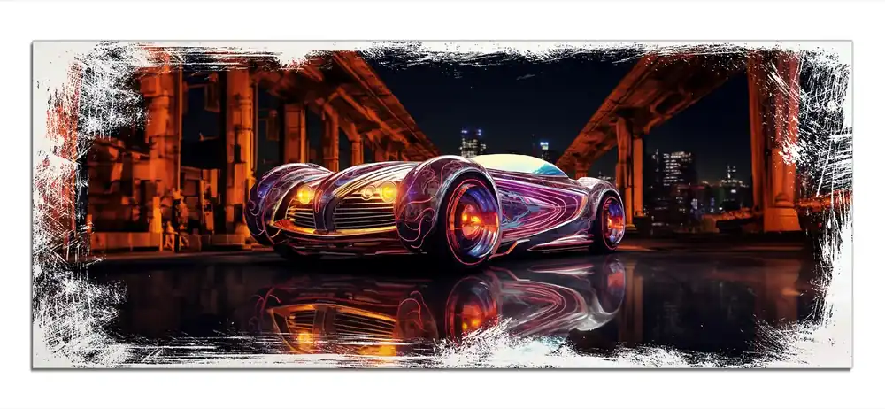 Letzte Chance Holzbild Lichtspiel-Roadster 60 x 90 cm