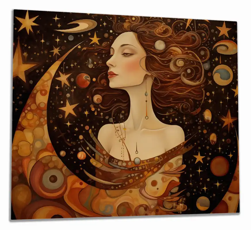 Herdabdeckplatte Kosmische Eleganz Breite 80 cm x Höhe 52 cm. 2-teilig, 8 mm hohe Noppen Gratis Versand