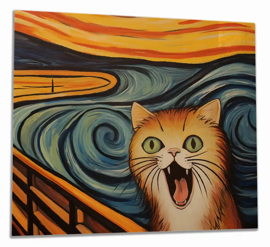 Herdabdeckplatte Der Schrei der Katze Breite 60 cm x Höhe 52 cm. 1-teilig, 13 mm hohe Noppen Neue Ware