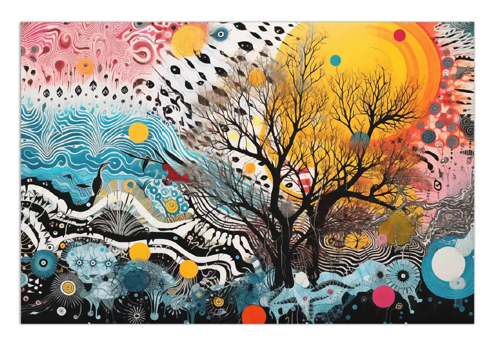 Nur Für Kurze Zeit Poster Abstrakter Sonnenaufgang 61 x 91,5 cm