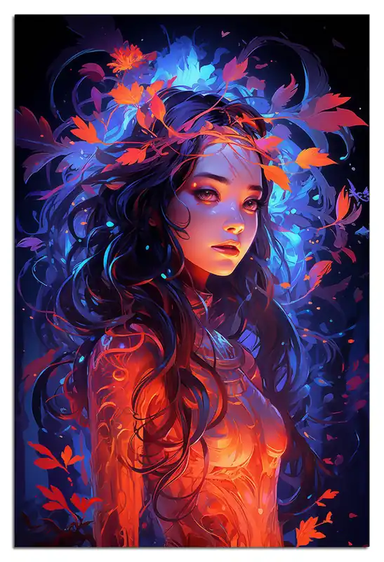 Selbstklebendes Poster Magische Herbstgöttin 61 x 91,5 cm Wochenendangebot