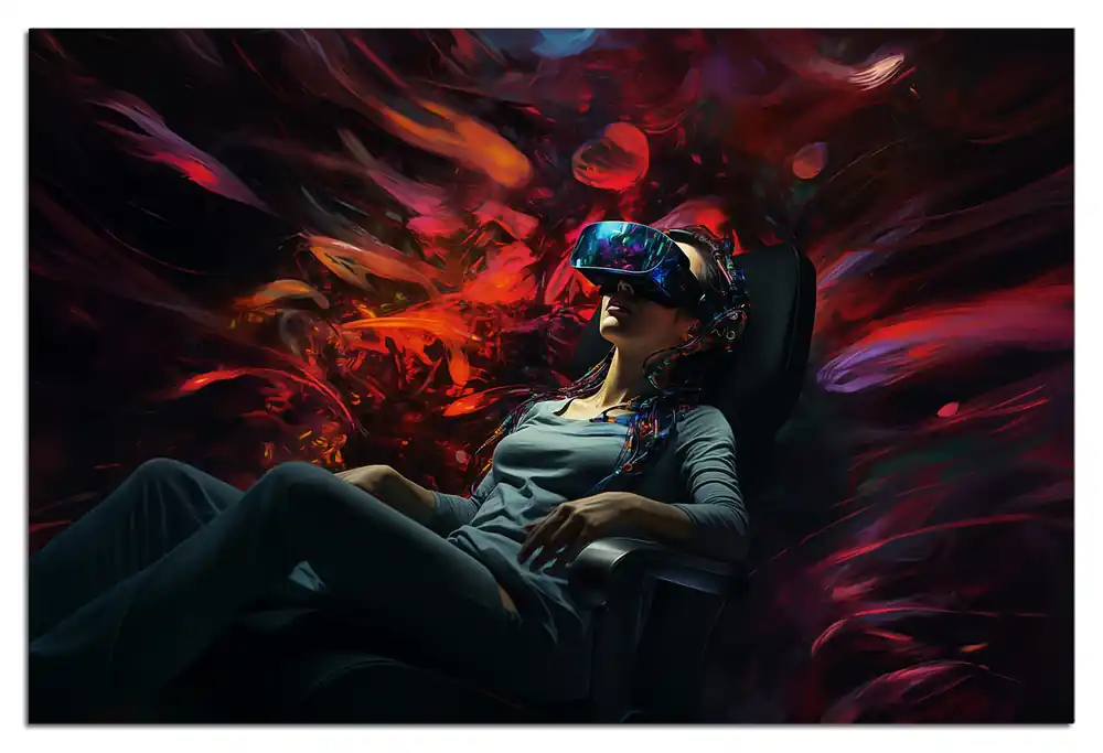 Versand Am Gleichen Tag Selbstklebendes Poster Eintauchen in die virtuelle Realität 61 x 91,5 cm