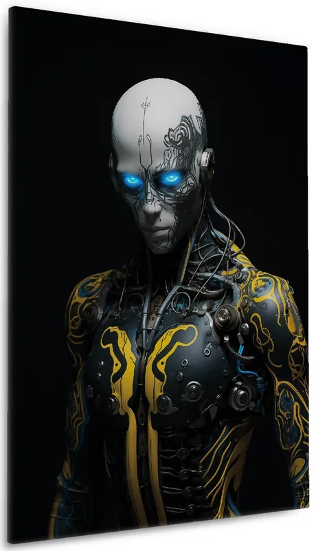 Markenware Leinwandbild Cyber-Wächter 60 x 90 cm