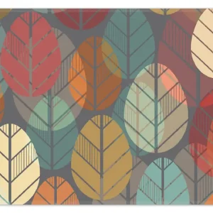 Angebot Teppich Bunte Blätter in Herbstlaune 50 x 70 cm