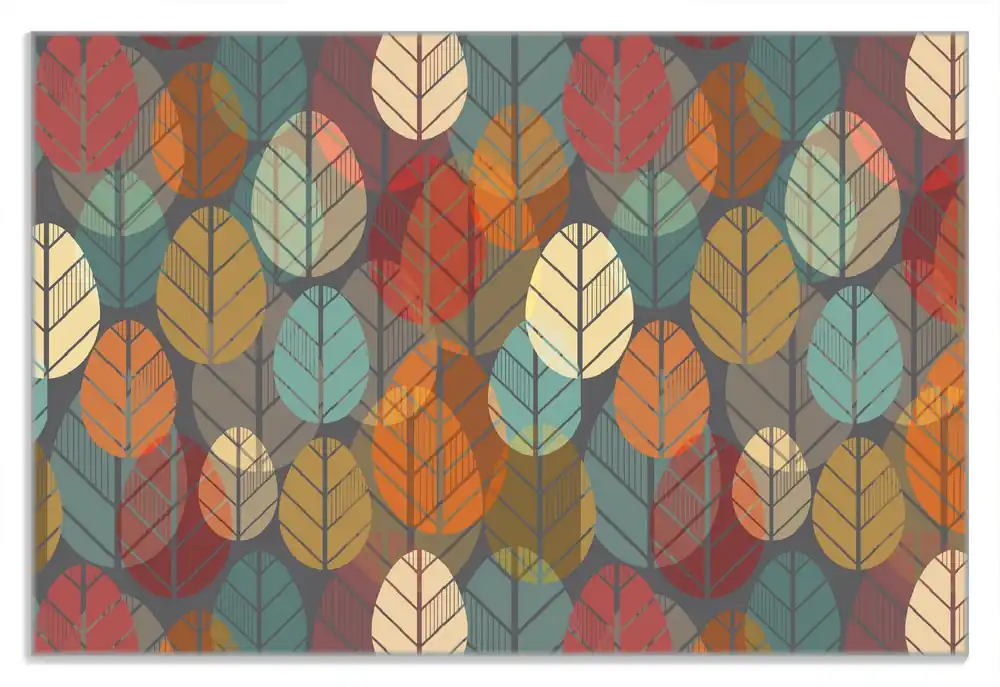 Neuheit Frühstücksbrettchen Bunte Blätter in Herbstlaune 1 Stück