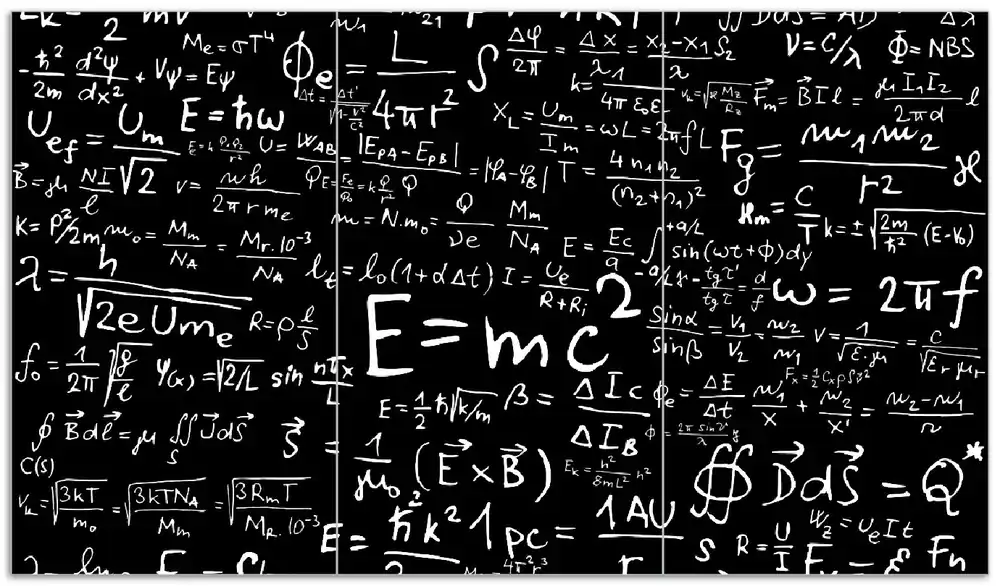 Herdabdeckplatte Mathematische Formeln Relativitätstheorie Breite 90 cm x Höhe 52 cm. 1-teilig, 8 mm hohe Noppen Sale