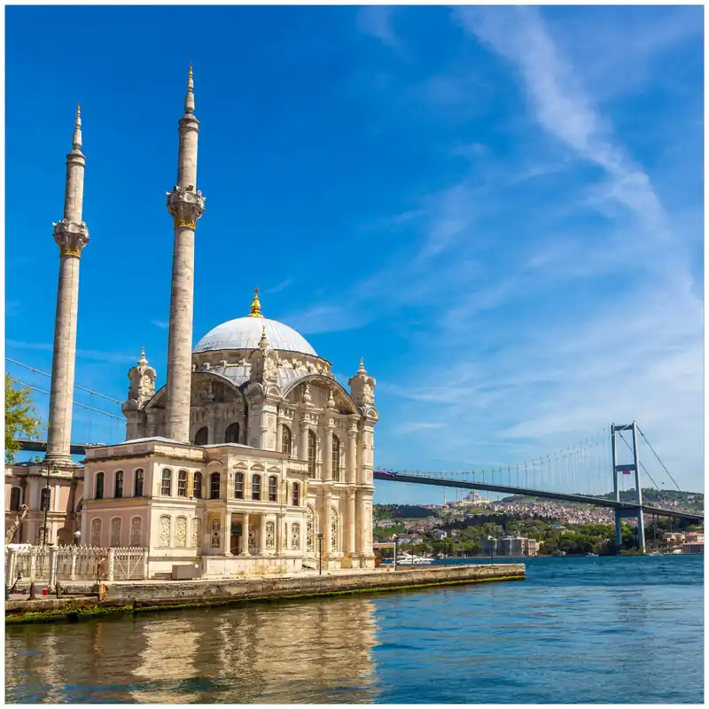 Kühlschranksticker Moschee am Bosporus 60 x 80 cm, Selbstklebende Folie Mega-Angebot