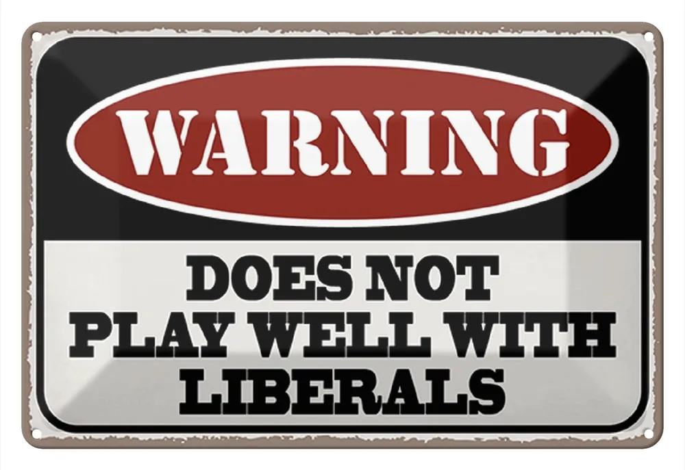 Neu Im Sortiment Metallbild Blechschild Spruch 30x20cm Warning does not play well with 20 x 30 cm