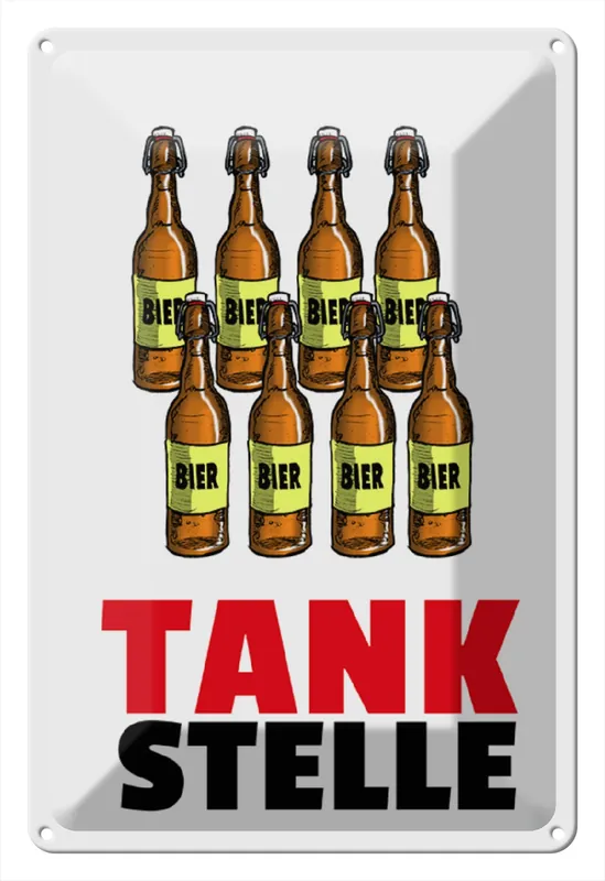 Metallbild Blechschild Alkohol 20x30cm Tankstelle (Bierflaschen) 20 x 30 cm Jetzt Kaufen
