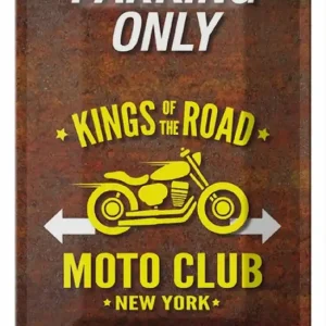 Abverkauf Metallbild Blechschild Spruch 20x30cm parking only moto club new york 20 x 30 cm