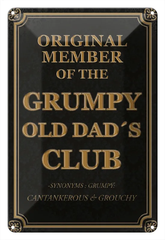 Metallbild Blechschild Spruch 20x30cm Original Grumpy old DadŽs Club 20 x 30 cm Angebot