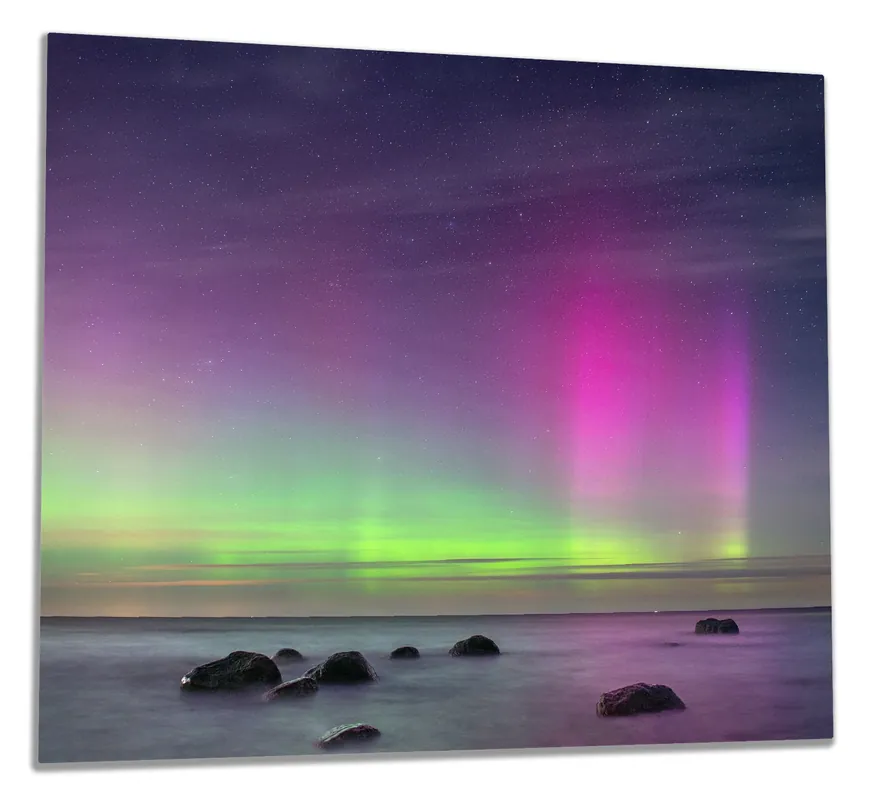 Direkt Vom Hersteller Herdabdeckplatte Lichter über stillem Meer Breite 30 cm x Höhe 52 cm. 1-teilig, 5 mm hohe Noppen