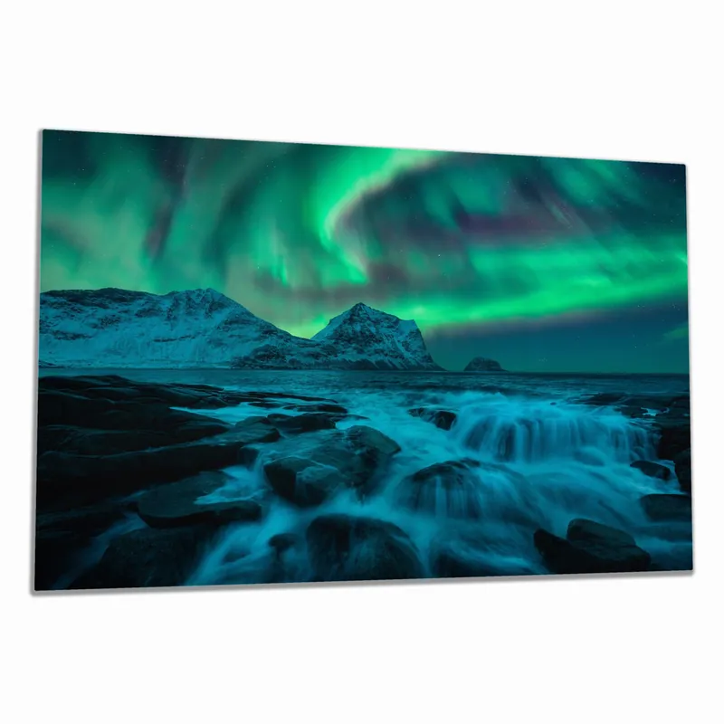 Preisreduziert Herdabdeckplatte Aurora über Küste Breite 60 cm x Höhe 52 cm. 2-teilig, 5 mm hohe Noppen