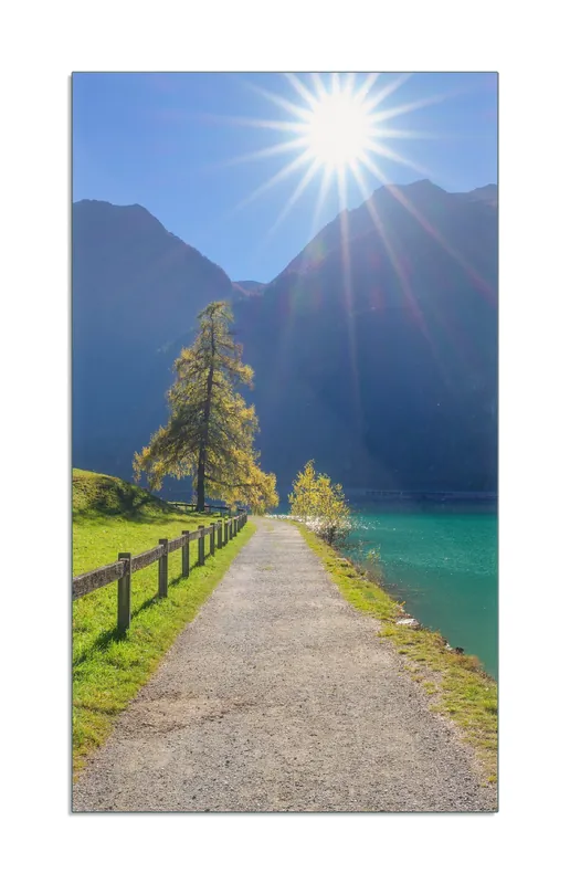 Herdabdeckplatte Uferweg am Bergsee Breite 60 cm x Höhe 52 cm. 1-teilig, 8 mm hohe Noppen Highlight