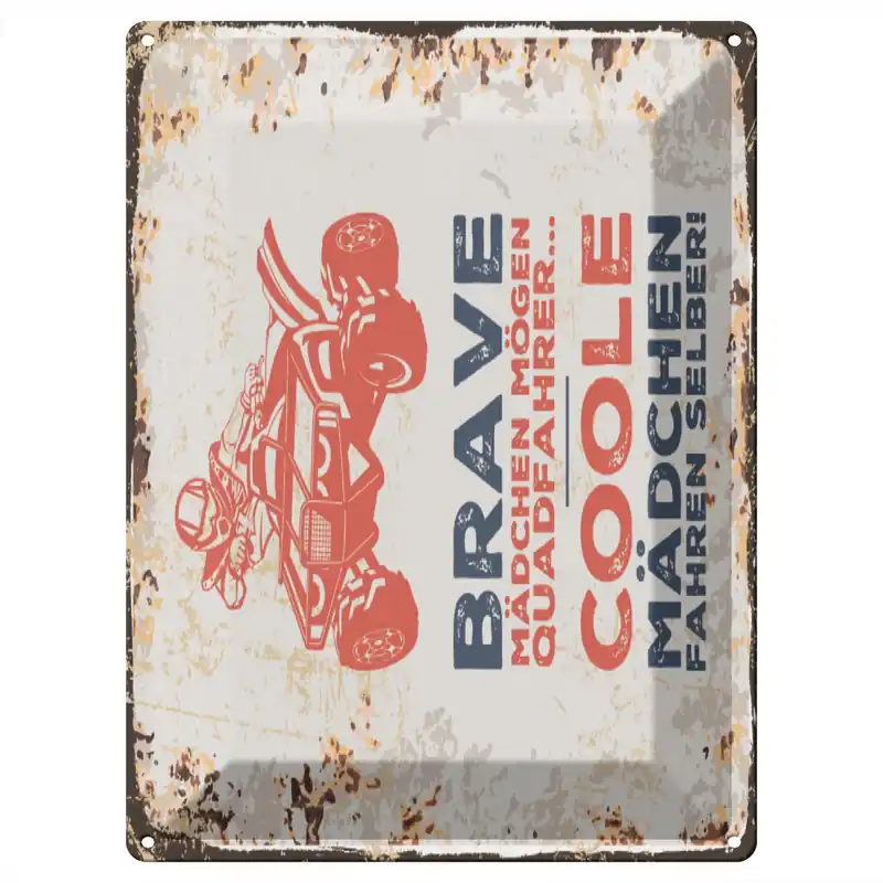 Top-Angebot Metallbild Blechschild Spruch 30x40 cm Brave coole Mädchen Schild 30 x 40 cm