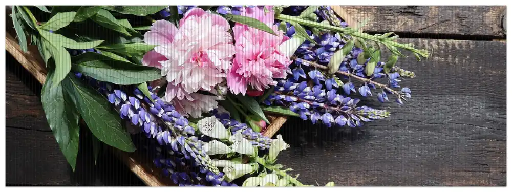 Sofort Bestellen Duschmatte Stillleben mit Frühlingsblumen 180 x 65 cm