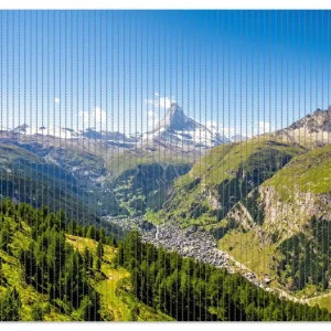Duschmatte Sommerliches Alpenpanorama 70 x 50 cm Beliebt