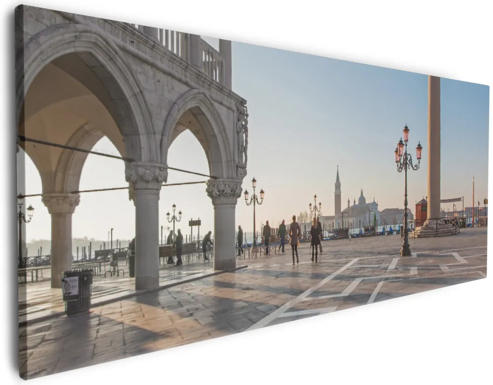 Schnäppchen Leinwandbild Venedig - Dogenpalast, Markusplatz und San Giorgio Maggiore I 50 x 50 cm