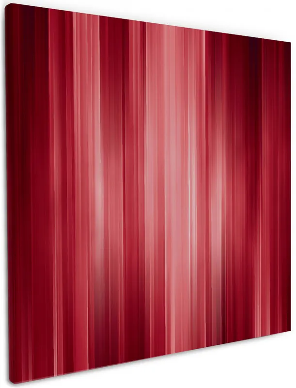 Leinwandbild Rot und schwarz gestreift - Abstraktes Streifenmuster 30 x 75 cm Nur Heute