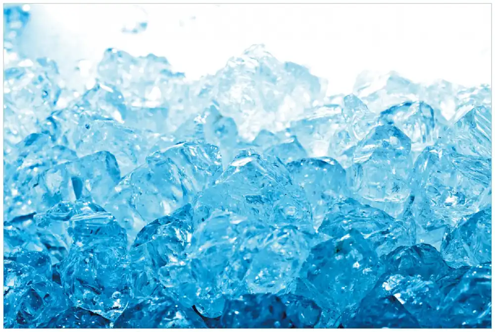 Poster Leuchtendes Eis in blau 100 x 150 cm Bestseller