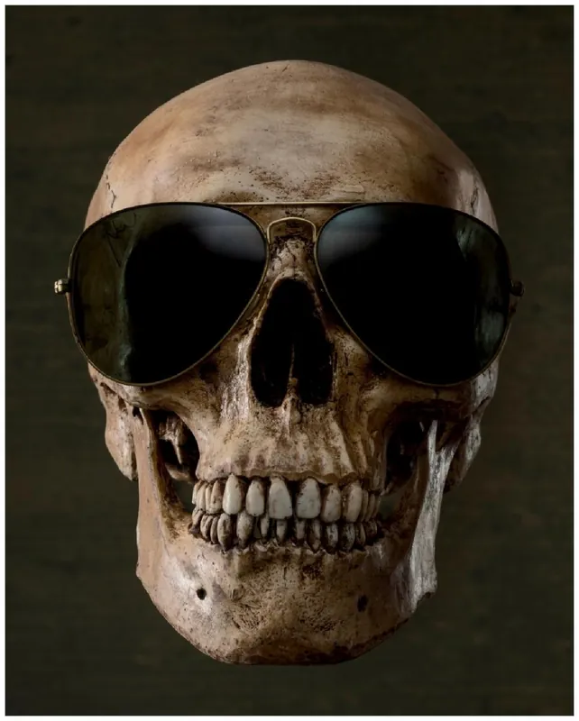 Poster Totenschädel mit cooler Sonnenbrille 61 x 91,5 cm Aktuell