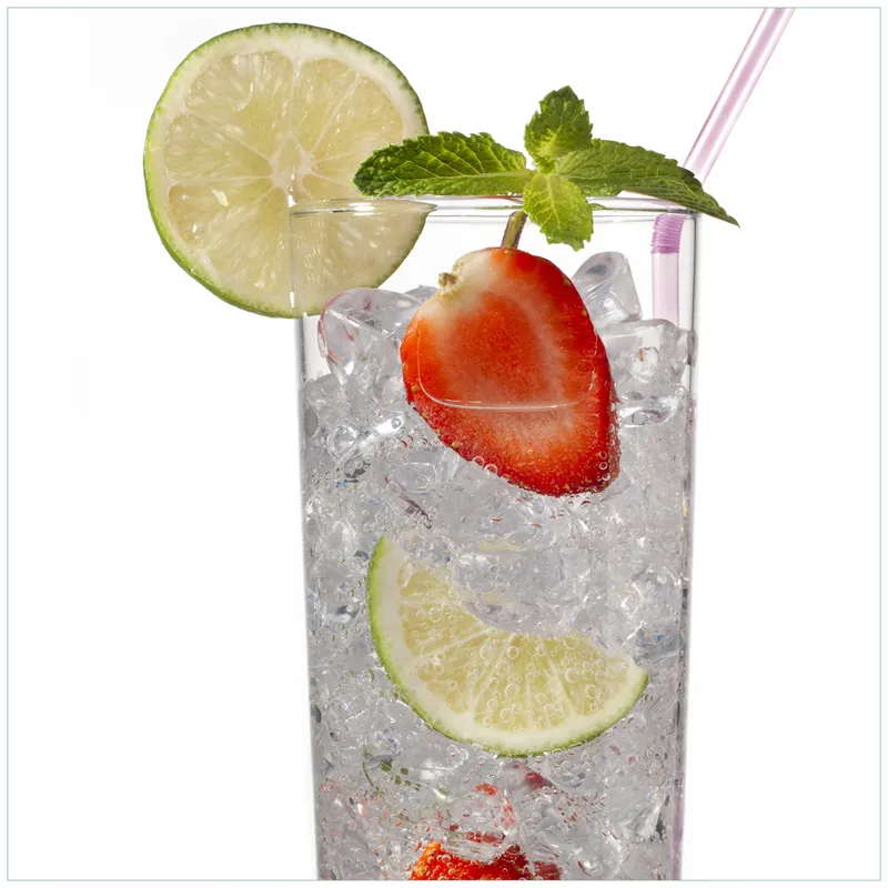 Garantierte Lieferung Glasunterlage Glas Wasser mit Erdbeeren 55 x 55 cm