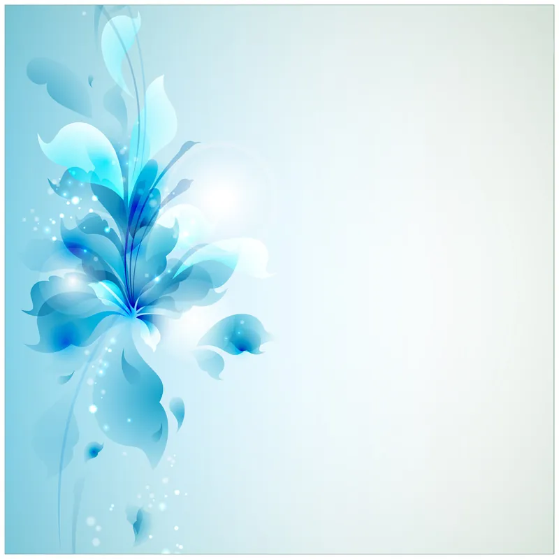 Glasunterlage Blaues Blumenbuket 55 x 55 cm Top-Angebot