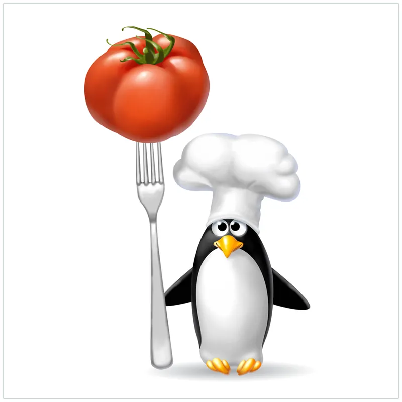 Glasunterlage Pinguin Koch 55 x 55 cm Meistverkauft