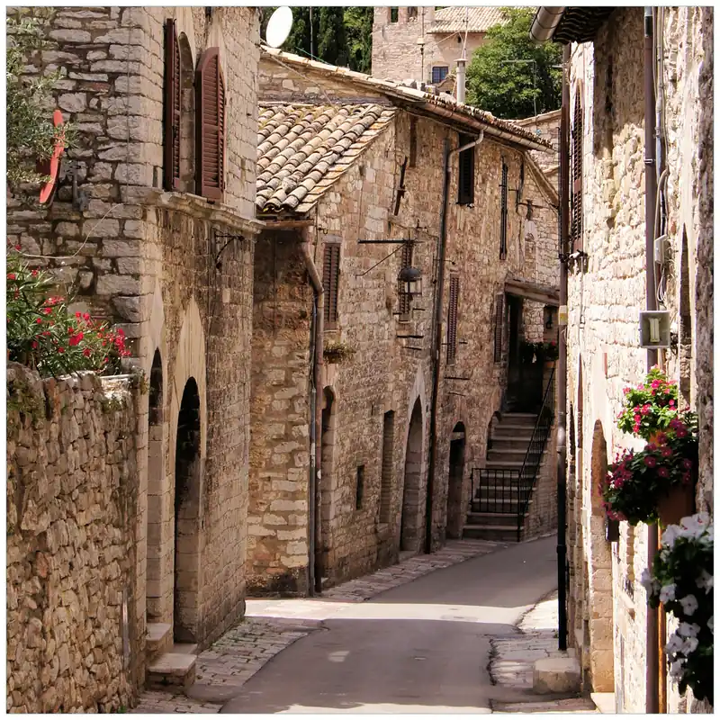 Sichere Zahlung Glasunterlage Italienische Gasse 55 x 55 cm
