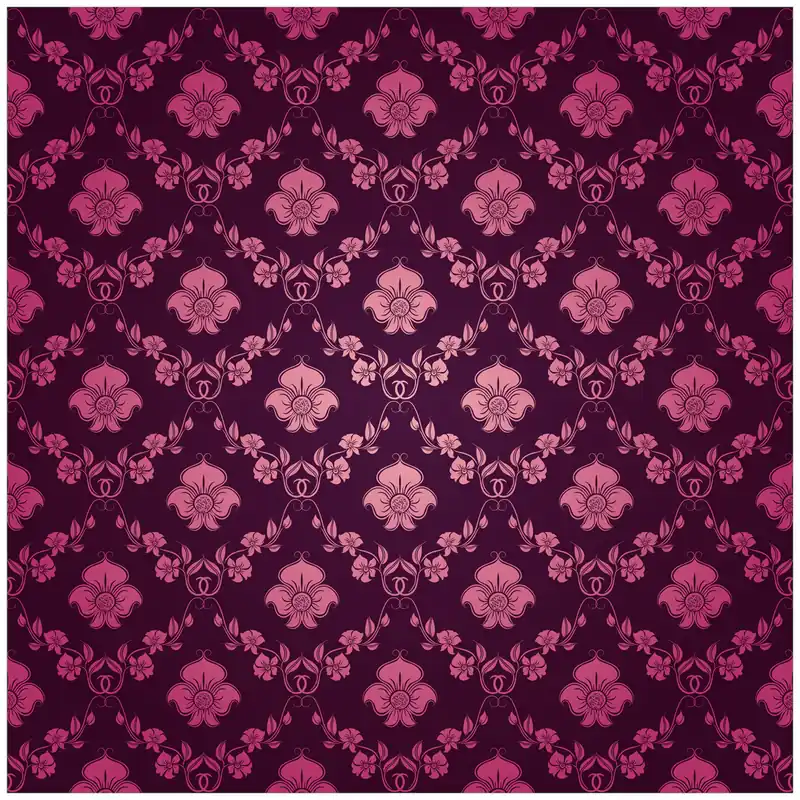 Bestseller Glasunterlage Blumenmuster Damast in pink lila 55 x 55 cm