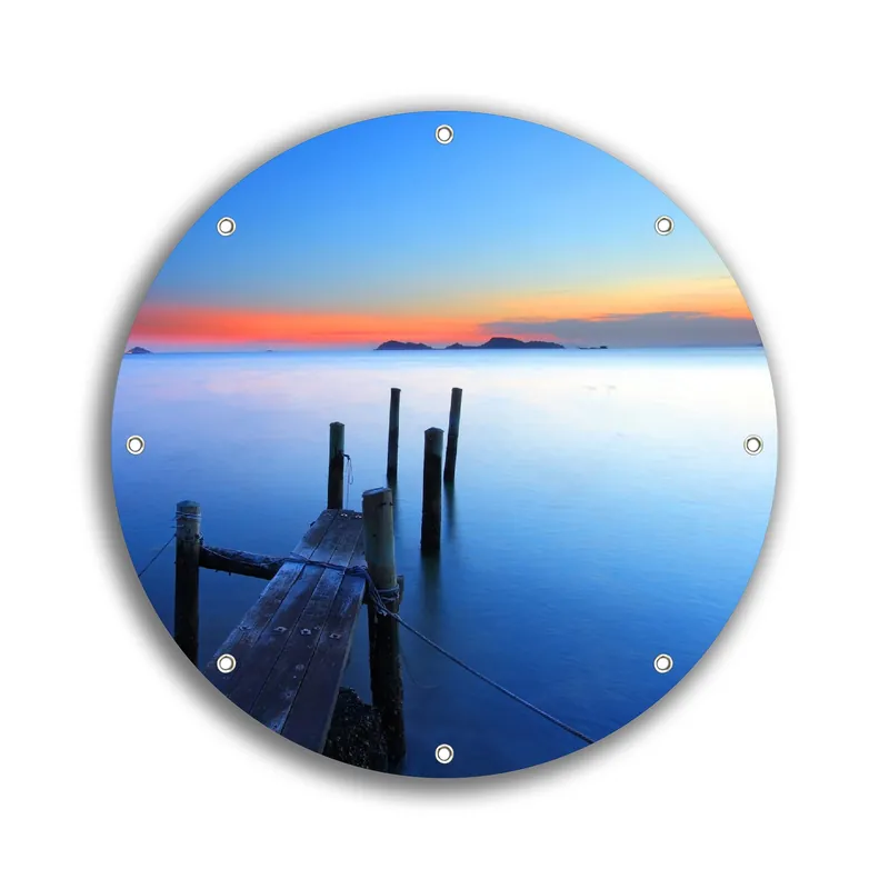Gartenposter Steg im Wasser - Abendstimmung am Meer ca. 60 x 90 cm Ausverkauf