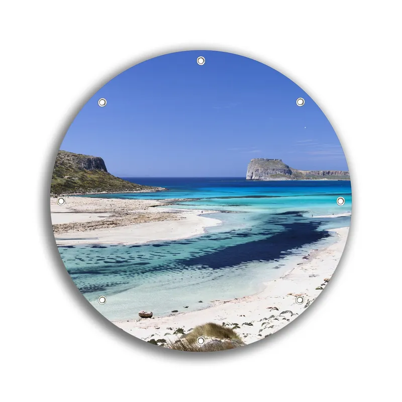 Gartenposter Einsame Bucht mit weißem Sand und klarem Wasser ca. 60 x 90 cm Heißes Angebot