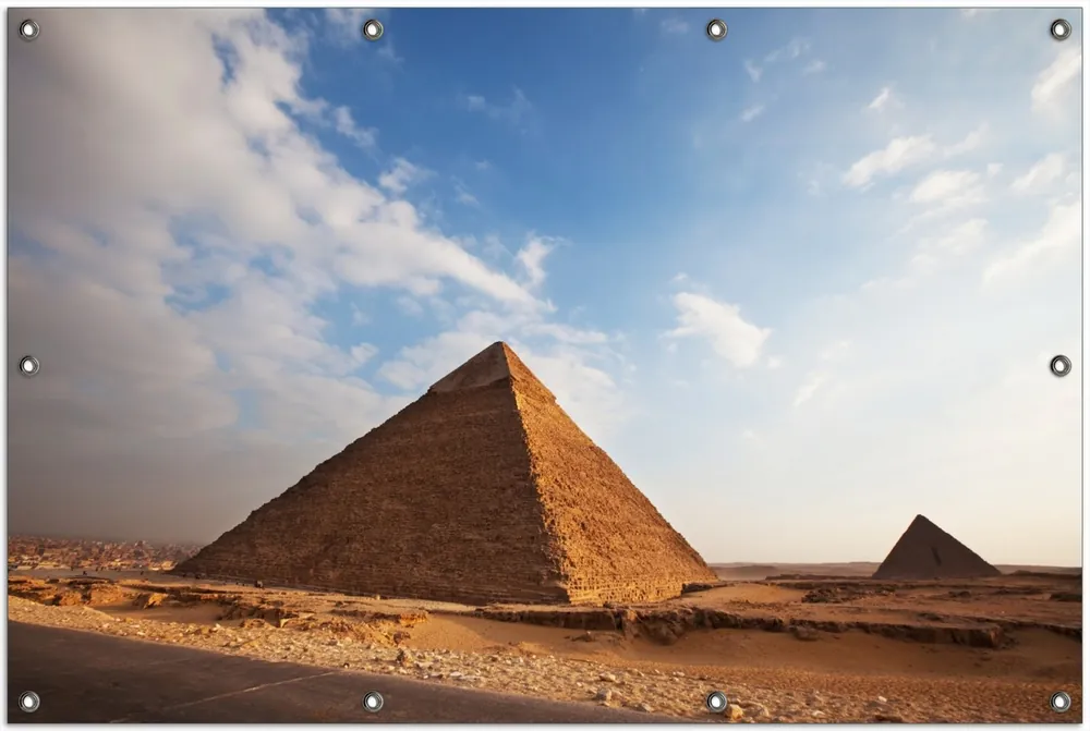 Gartenposter Alte Pyramide in Ägypten 180 x 180 cm. 2-teilig Jetzt Bestellen