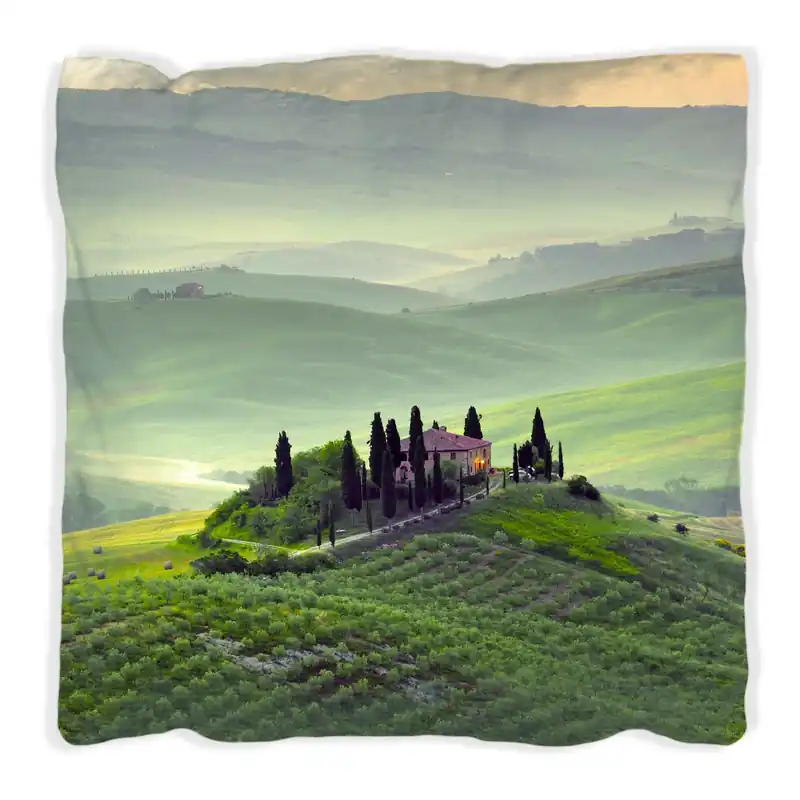 Markenware Kissen Toskana in Italien 40 x 40 cm, weiß