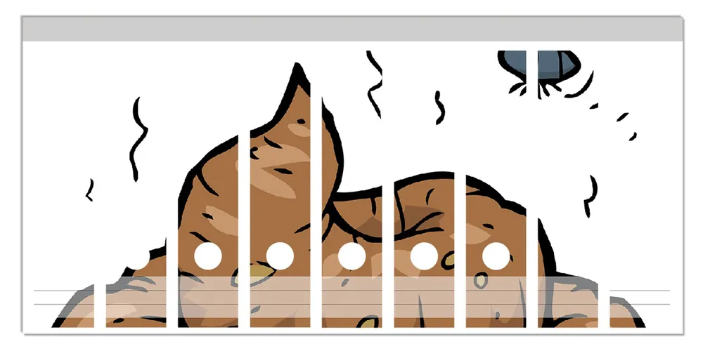 Ordnerrücken Sticker Comic Scheißhaufen mit Fliegen inkl. schmaler Ordner, 12 Sticker Nur Heute
