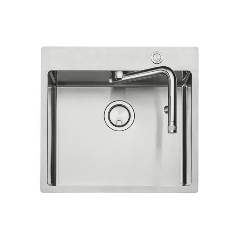 Naber Einbauspülen-Set Corno Turno 60, Spüle und integrierte Armatur Turno, Edelstahl Sichere Zahlung