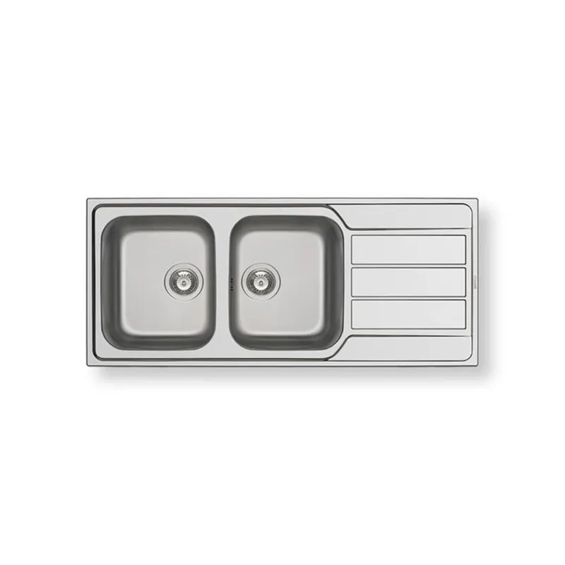 Pyramis Einbauspüle Athena Extra (116x50) 2B 1D Edelstahl poliert Neu Im Sortiment