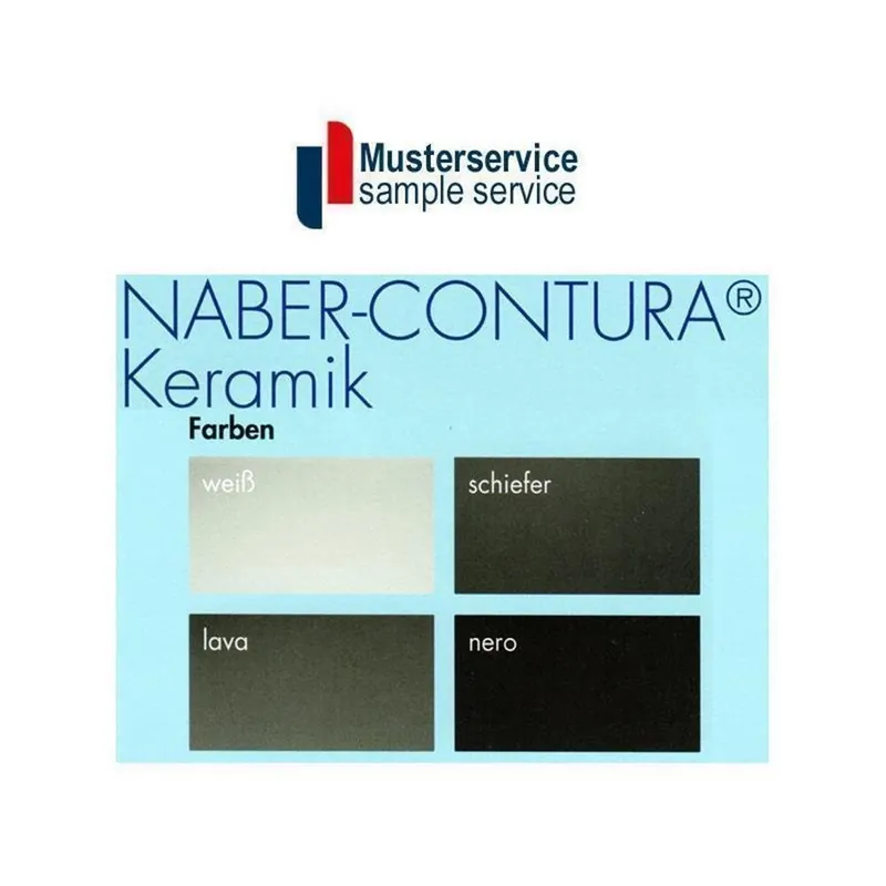 Farbmuster für Naber-Contura Keramik Spülen Markenprodukt