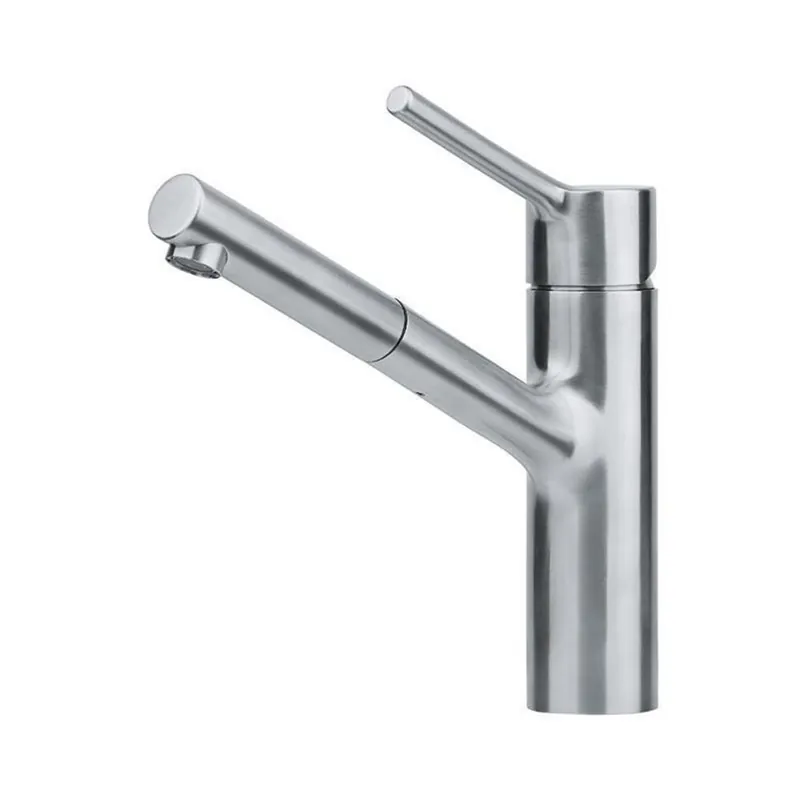 Franke Küchenarmatur Taros Neo Window mit ausziehbarem Auslauf Edelstahl Hochdruck Highlight