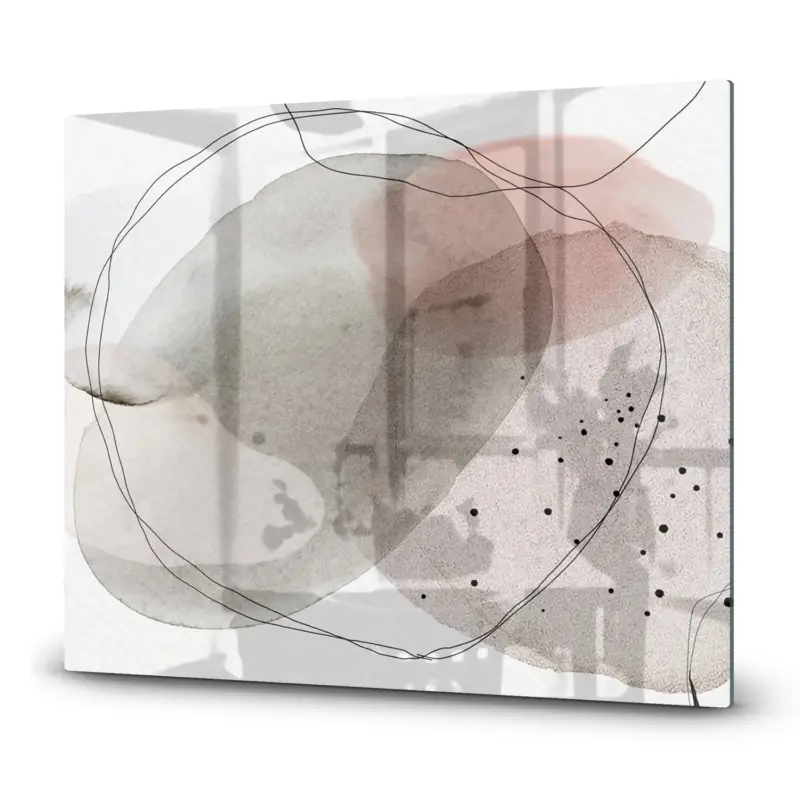 Herdabdeckplatte Abstraktes Aquarell-Design 60x52 Ausverkauf