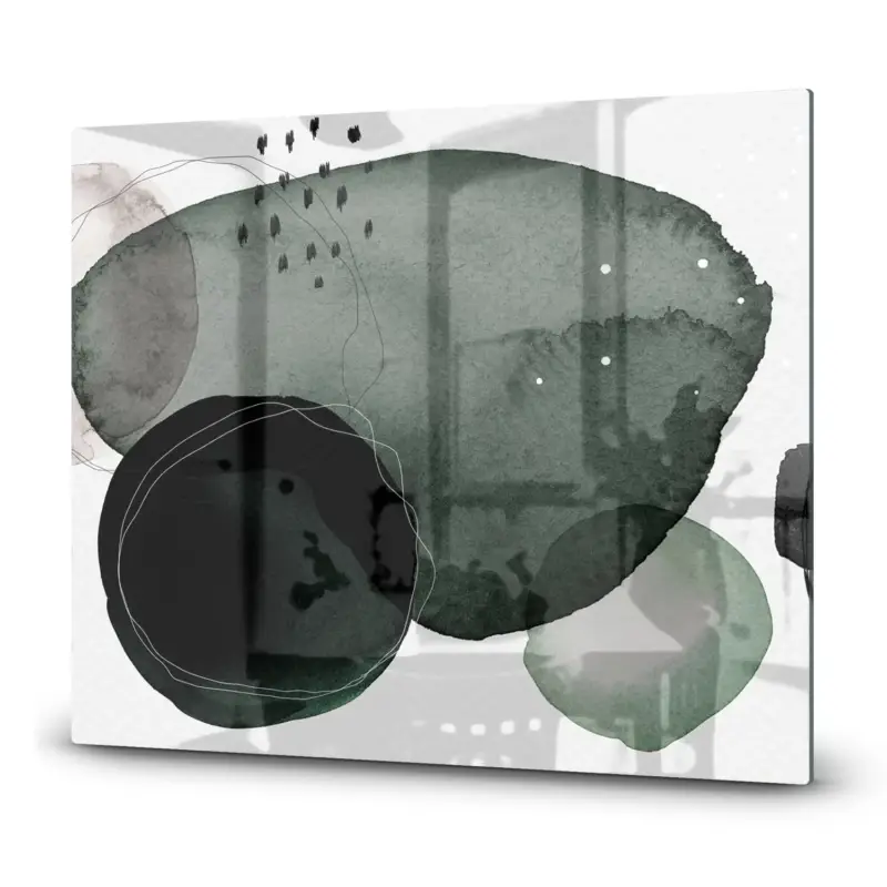 Markenprodukt Herdabdeckplatte Dunkles abstraktes Aquarell-Design 60x52
