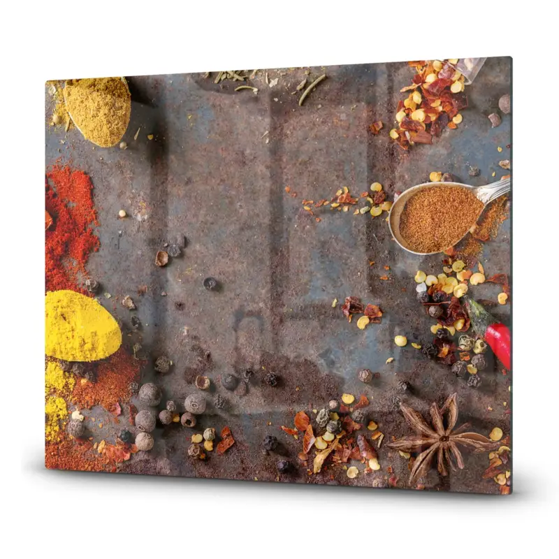Angebot Herdabdeckplatte Bunte Gewürze und Kräuter 60x52