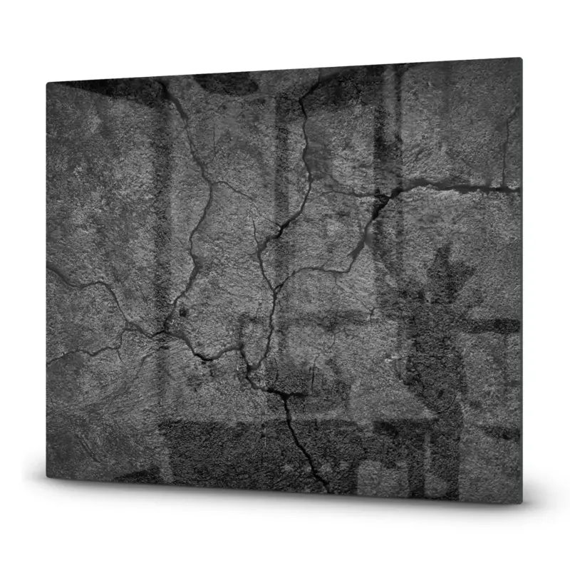 Garantierte Lieferung Herdabdeckplatte Schwarzer gerissener Beton 60x52