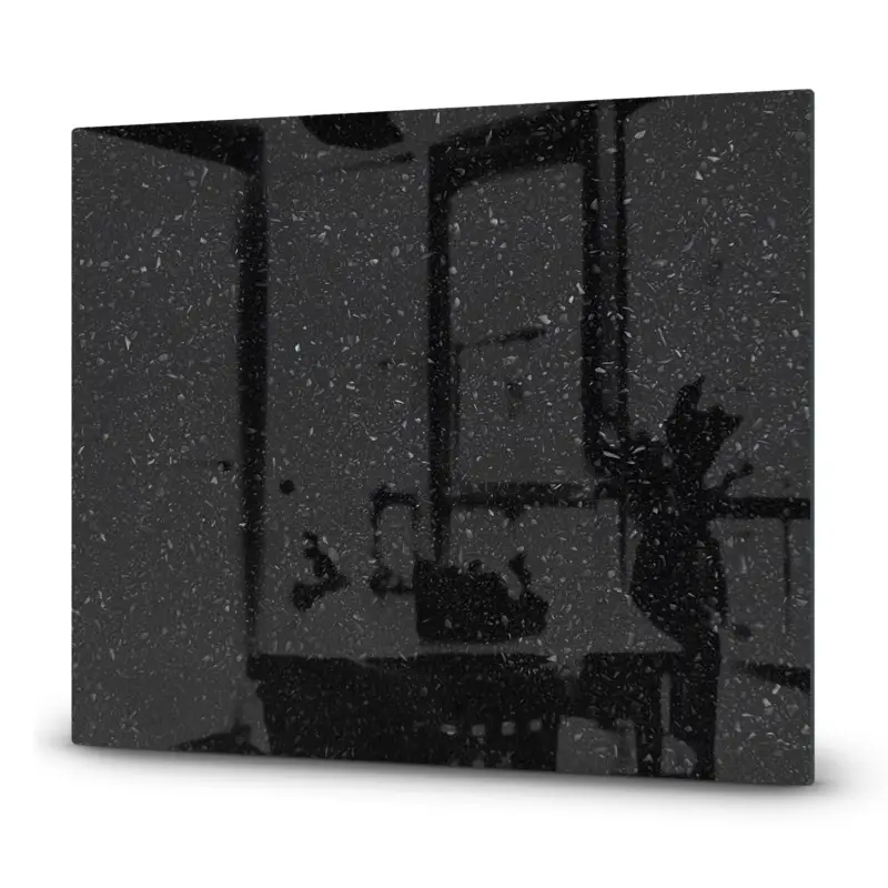 Garantierte Lieferung Herdabdeckplatte Schwarze Kieselsteine 60x52